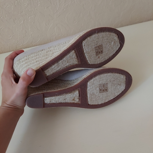 J. Crew Factory Canvas Espadrille Wedges Beige - Picture 9 of 9